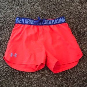 Orange under armour shorts